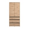ΝΤΟΥΛΑΠΑ CORBETT 2K3F h211 ARTISAN OAK/ΜΑΥΡΟ ΜΑΤ ΧΡΩΜΑ 93x55x211εκ