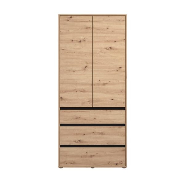 ΝΤΟΥΛΑΠΑ CORBETT 2K3F h211 ARTISAN OAK/ΜΑΥΡΟ ΜΑΤ ΧΡΩΜΑ 93x55x211εκ