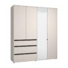 ΝΤΟΥΛΑΠΑ CORBETT 4K3F1O h211 CASHMERE/ΜΑΥΡΟ ΜΑΤ ΧΡΩΜΑ 183x55x211εκ