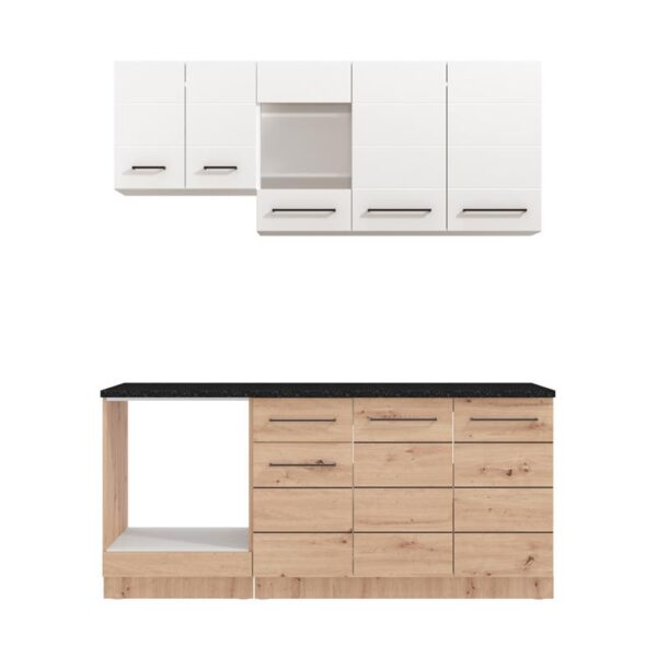 ΣΥΝΘΕΣΗ ΚΟΥΖΙΝΑΣ SAVONA 180 ARTISAN OAK/ΛΕΥΚΟ 180x57x200εκ