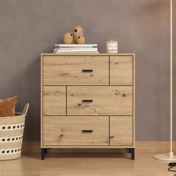 ΣΥΡΤΑΡΙΕΡΑ ALERIA 80 3F ARTISAN OAK ΧΡΩΜΑ 77x40x90εκ