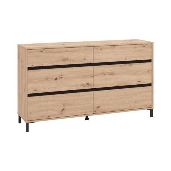 ΣΥΡΤΑΡΙΕΡΑ MARRON 157 6F ARTISAN OAK/ΜΑΥΡΟ ΜΑΤΤ ΧΡΩΜΑ 157x40x90εκ