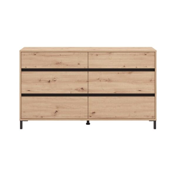 ΣΥΡΤΑΡΙΕΡΑ MARRON 157 6F ARTISAN OAK/ΜΑΥΡΟ ΜΑΤΤ ΧΡΩΜΑ 157x40x90εκ