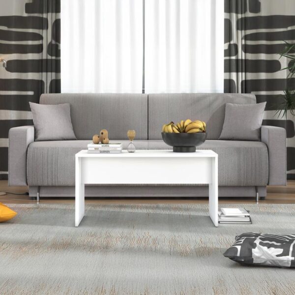 ΤΡΑΠΕΖΑΚΙ ΣΑΛΟΝΙΟΥ BOLTON ΛΕΥΚΟ ΧΡΩΜΑ 90x50x45εκ