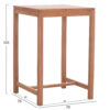 ΤΡΑΠΕΖΙ ΜΠΑΡ ΤΕΤΡΑΓΩΝΟ PRESSCOT HM18113 ΞΥΛΟ TEAK ΣΕ ΦΥΣΙΚΟ 70x70x105Υεκ.