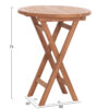 ΤΡΑΠΕΖΙ ΣΚΗΝΟΘΕΤΗ ΣΤΡΟΓΓΥΛΟ ERIS HM18119 ΞΥΛΟ TEAK--ΦΥΣΙΚΟ Φ60x75Υεκ.