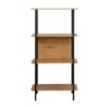 ΒΙΒΛΙΟΘΗΚΗ-ΡΑΦΙΕΡΑ ΜΕΤΑΛΛΙΚΗ Fylliana FL2504 BLACK OAK ΧΡΩΜΑ 60x36x122εκ