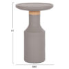 ΒΟΗΘΗΤΙΚΟ ΤΡΑΠΕΖΙ TRED(T) HM18169.03 FIBER CEMENT ΓΚΡΙ-ΦΥΣΙΚΟ RATTAN--Φ40x61Υεκ.