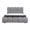 ΔΙΠΛΟ ΚΡΕΒΑΤΙ Fylliana Velora ΓΚΡΙ ΧΡΩΜΑ 185x223x125εκ (160x200)