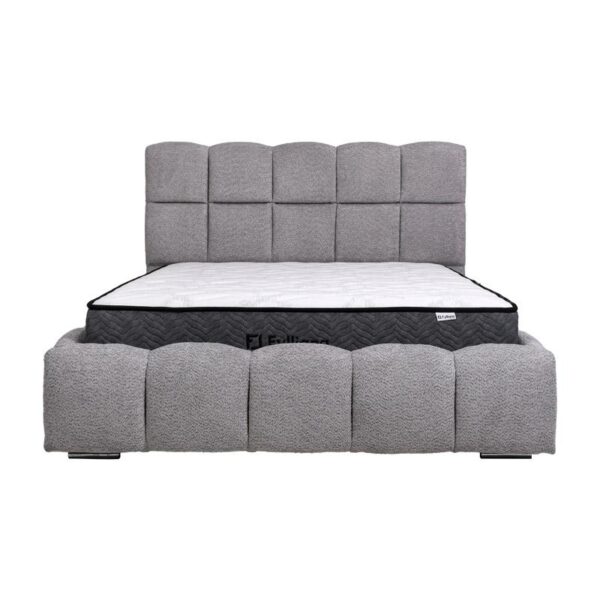 ΔΙΠΛΟ ΚΡΕΒΑΤΙ Fylliana Velora ΓΚΡΙ ΧΡΩΜΑ 185x223x125εκ (160x200)