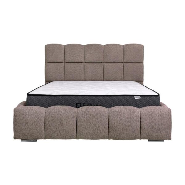 ΔΙΠΛΟ ΚΡΕΒΑΤΙ Fylliana Velora TAUPE ΧΡΩΜΑ 185x223x125εκ (160x200)
