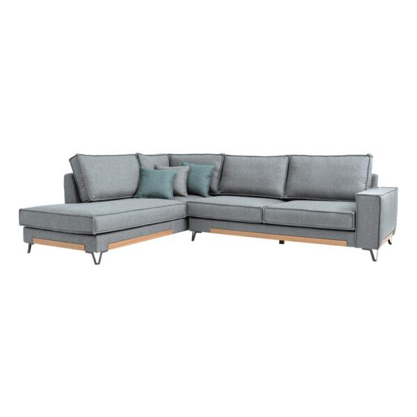 ΚΑΝΑΠΕΣ Fylliana Loftio ΑΡΙΣΤΕΡΗ ΓΩΝΙΑ ΓΚΡΙ ΧΡΩΜΑ 280x220x95εκ