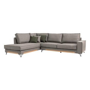 ΚΑΝΑΠΕΣ Fylliana Loftio ΑΡΙΣΤΕΡΗ ΓΩΝΙΑ ΚΑΦΕ ΧΡΩΜΑ 280x220x95εκ