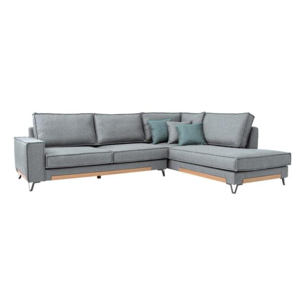 ΚΑΝΑΠΕΣ Fylliana Loftio ΔΕΞΙΑ ΓΩΝΙΑ ΓΚΡΙ ΧΡΩΜΑ 280x220x95εκ