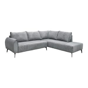 ΚΑΝΑΠΕΣ Fylliana Velton ΔΕΞΙΑ ΓΩΝΙΑ ΓΚΡΙ ΧΡΩΜΑ 275x225x85εκ