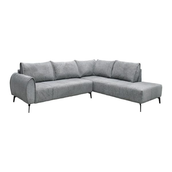ΚΑΝΑΠΕΣ Fylliana Velton ΔΕΞΙΑ ΓΩΝΙΑ ΓΚΡΙ ΧΡΩΜΑ 275x225x85εκ
