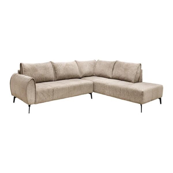 ΚΑΝΑΠΕΣ Fylliana Velton ΔΕΞΙΑ ΓΩΝΙΑ ΚΡΕΜ ΧΡΩΜΑ 275x225x85εκ