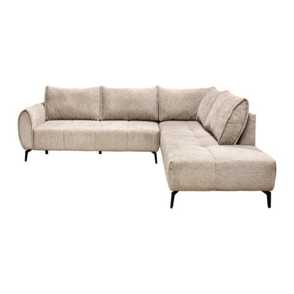 ΚΑΝΑΠΕΣ Fylliana Velton ΔΕΞΙΑ ΓΩΝΙΑ ΚΡΕΜ ΧΡΩΜΑ 275x225x85εκ
