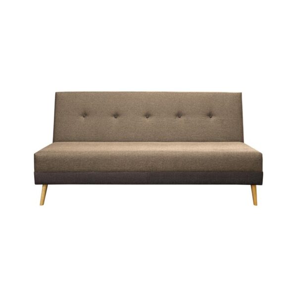 ΚΑΝΑΠΕΣ-ΚΡΕΒΑΤΙ Fylliana Napster CAPPUCCINO ΥΦΑΣΜΑ ΜΕ ΚΑΦΕ ΡΙΓΑ 180x80x95εκ