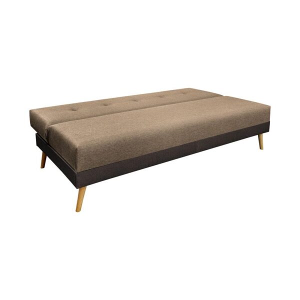 ΚΑΝΑΠΕΣ-ΚΡΕΒΑΤΙ Fylliana Napster CAPPUCCINO ΥΦΑΣΜΑ ΜΕ ΚΑΦΕ ΡΙΓΑ 180x80x95εκ