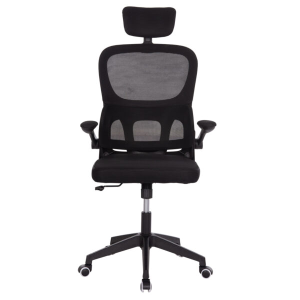 ΚΑΡΕΚΛΑ ΓΡΑΦΕΙΟΥ BASTON HM18236.01 ΜΑΥΡΟ MESH & PP ΣΚΕΛΕΤΟΣ 64x60x117-127Υεκ.
