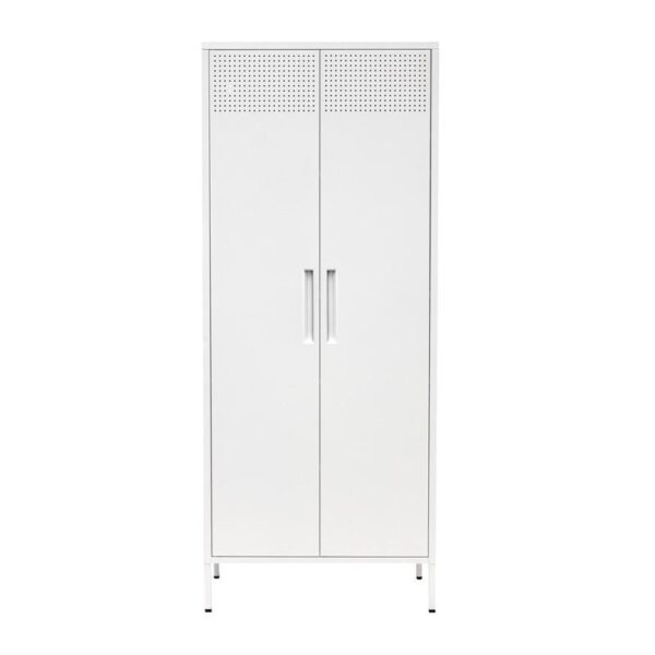 ΜΕΤΑΛΛΙΚΗ ΝΤΟΥΛΑΠΑ Fylliana Levi ΛΕΥΚΟ ΧΡΩΜΑ 70x35x170εκ