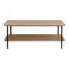 ΜΕΤΑΛΛΙΚΟ ΤΡΑΠΕΖΙ ΣΑΛΟΝΙΟΥ Fylliana FL2504 BLACK OAK ΧΡΩΜΑ 100x50x40εκ