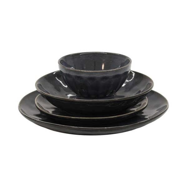 ΣΕΤ ΦΑΓΗΤΟΥ 16τμχ Fylliana FL25164 STONEWARE ΣΚΟΥΡΟ ΜΠΛΕ ΧΡΩΜΑ