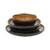 ΣΕΤ ΦΑΓΗΤΟΥ 16τμχ Fylliana FL25180 STONEWARE ΣΚΟΥΡΟ ΚΑΦΕ ΧΡΩΜΑ