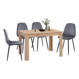 ΣΕΤ ΤΡΑΠΕΖΑΡΙΑΣ Hamar ARTISAN (5) ΠΕΝΤΕ ΤΕΜΑΧΙΩΝ ΜΕ ΚΑΡΕΚΛΕΣ ΓΚΡΙ ΧΡΩΜΑ hmr
