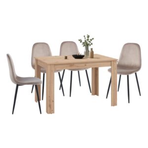 ΣΕΤ ΤΡΑΠΕΖΑΡΙΑΣ Hamar ARTISAN (5) ΠΕΝΤΕ ΤΕΜΑΧΙΩΝ ΜΕ ΚΑΡΕΚΛΕΣ ΜΠΕΖ ΧΡΩΜΑ hmr