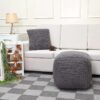 ΤΕΤΡΑΓΩΝΟ ΠΟΥΦ Fylliana FL822 ΓΚΡΙ ΧΡΩΜΑ 45x45x45εκ