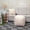 ΤΕΤΡΑΓΩΝΟ ΠΟΥΦ Fylliana FL822 IVORY ΧΡΩΜΑ 45x45x45εκ