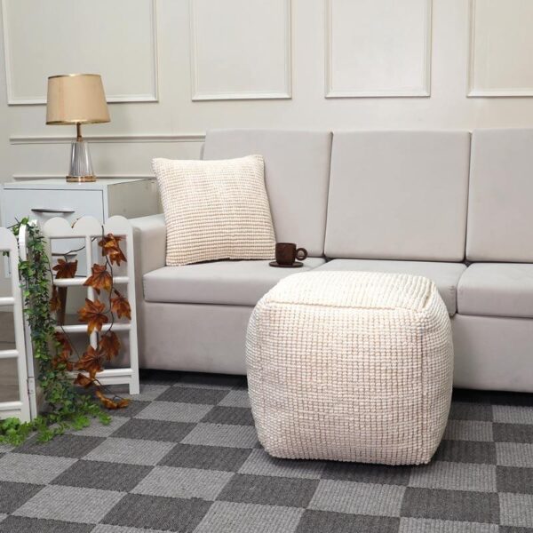 ΤΕΤΡΑΓΩΝΟ ΠΟΥΦ Fylliana FL822 IVORY ΧΡΩΜΑ 45x45x45εκ