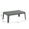 ΤΡΑΠΕΖΑΚΙ ΟΡΘΟΓΩΝΙΟ SLEEK HM6367.05 ΠΟΛΥΠΡΟΠΥΛΕΝΙΟ DARK OLIVE 99x59.5x39.5Υεκ.