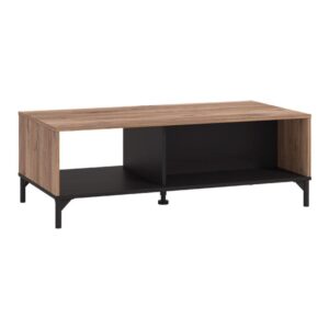 ΤΡΑΠΕΖΑΚΙ ΣΑΛΟΝΙΟΥ CORSICA FLAGSTAFF OAK-ΜΑΥΡΟ 120x60x45εκ