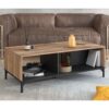 ΤΡΑΠΕΖΑΚΙ ΣΑΛΟΝΙΟΥ CORSICA FLAGSTAFF OAK-ΜΑΥΡΟ 120x60x45εκ