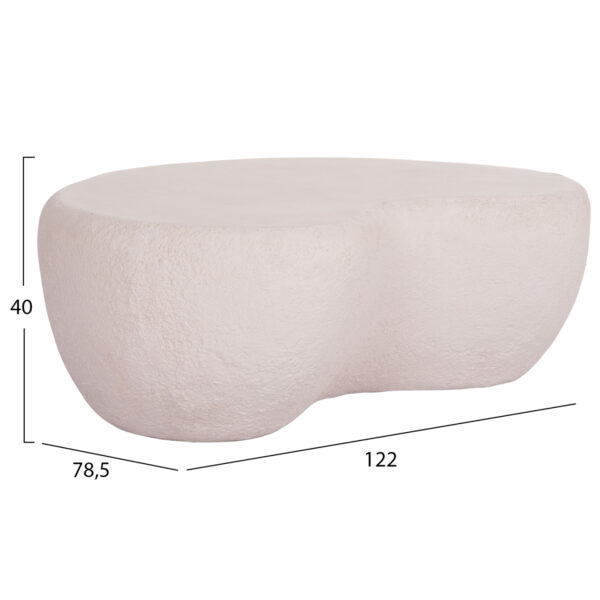 ΤΡΑΠΕΖΙ ΣΑΛΟΝΙΟΥ GERSON HM18151.02L FIBER CEMENT ΣΕ ΛΕΥΚΟ--122x78,5x40Υεκ.