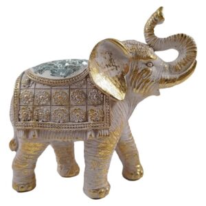 ΕΠΙΤΡΑΠΕΖΙΟ ΔΙΑΚΟΣΜΗΤΙΚΟ Fylliana Elephant ΜΠΕΖ-ΧΡΥΣΟ ΧΡΩΜΑ 12x5x11εκ