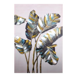 ΚΑΔΡΟ Fylliana Leafs ΠΡΑΣΙΝΟ-ΜΠΕΖ ΧΡΩΜΑ 60x3x90εκ
