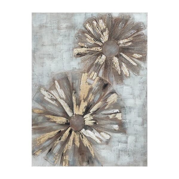 ΠΙΝΑΚΑΣ Fylliana Gold flower ΣΕ ΚΑΜΒΑ 120x3x90εκ