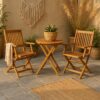 ΣΕΤ BISTRO 3 ΤΕΜ ΞΥΛΟ ΑΚΑΚΙΑΣ Fylliana FL921 ΚΑΡΥΔΙ ΣΚΕΛΕΤΟΣ 60x60x75εκ