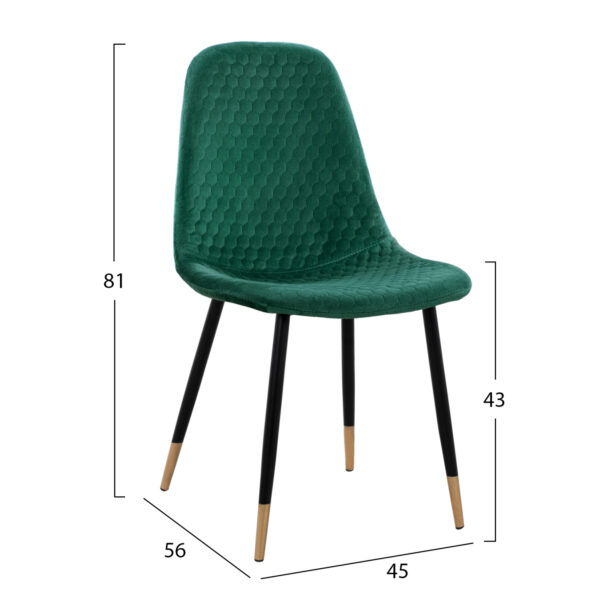 ΣΕΤ ΤΡΑΠΕΖΑΡΙΑΣ 5ΤΜΧ ALIZA HM11196.03 MDF TOP-ΒΕΛΟΥΔΟ ΚΥΠΑΡΙΣΣΙ & ΜΕΤΑΛΛΟ ΜΑΥΡΟ
