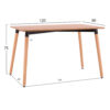 ΣΕΤ ΤΡΑΠΕΖΑΡΙΑΣ 5ΤΜΧ LUCIEN HM21183 MDF TOP & ΞΥΛΟ ΟΞΙΑΣ ΣΕ ΦΥΣΙΚΟ ΧΡΩΜΑ
