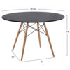 ΣΕΤ ΤΡΑΠΕΖΑΡΙΑΣ 5ΤΜΧ MAGGIE HM21187 MDF TOP & ΠΟΛΥΠΡΟΠΥΛΕΝΙΟ ΣΕ ΜΑΥΡΟ ΧΡΩΜΑ