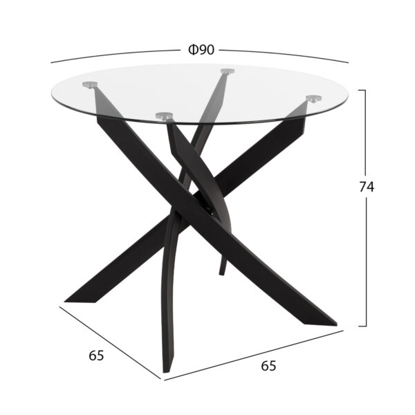 ΣΕΤ ΤΡΑΠΕΖΑΡΙΑΣ 5ΤΜΧ LADY HM21199.01 ΓΥΑΛΙ--ΜΕΤΑΛΛΟ ΣΕ ΜΑΥΡΟ & ΒΕΛΟΥΔΟ ΓΚΡΙ