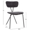 ΣΕΤ ΤΡΑΠΕΖΑΡΙΑΣ 5ΤΜΧ BROLIN HM21200 MDF TOP & ΜΕΤΑΛΛΟ ΜΑΥΡΟ-ΣΚΟΥΡΟ ΓΚΡΙ ΥΦΑΣΜΑ