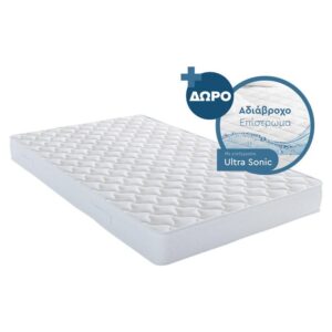 ΣΤΡΩΜΑ OCEAN 120x200 ΜΕ ΔΩΡΟ ΑΔΙΑΒΡΟΧΟ ΕΠΙΣΤΡΩΜΑ Ultra Sonic ΜΕ 4 ΛΑΣΤΙΧΑ CNQ