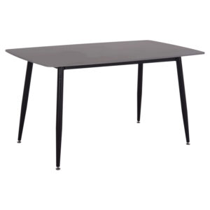 ΤΡΑΠΕΖΙ RAVEN HM18149.02 ΚΕΡΑΜΙΚΟ TOP ΑΝΘΡΑΚΙ ΜΑΡΜΑΡΟ-ΜΑΥΡΟ ΜΕΤΑΛΛΟ 140x80x74Υεκ.