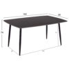 ΤΡΑΠΕΖΙ RAVEN HM18150.02 ΚΕΡΑΜΙΚΟ TOP ΜΕ ΟΨΗ ΜΑΥΡΟ ΜΑΡΜΑΡΟ 160x80x74Υεκ.